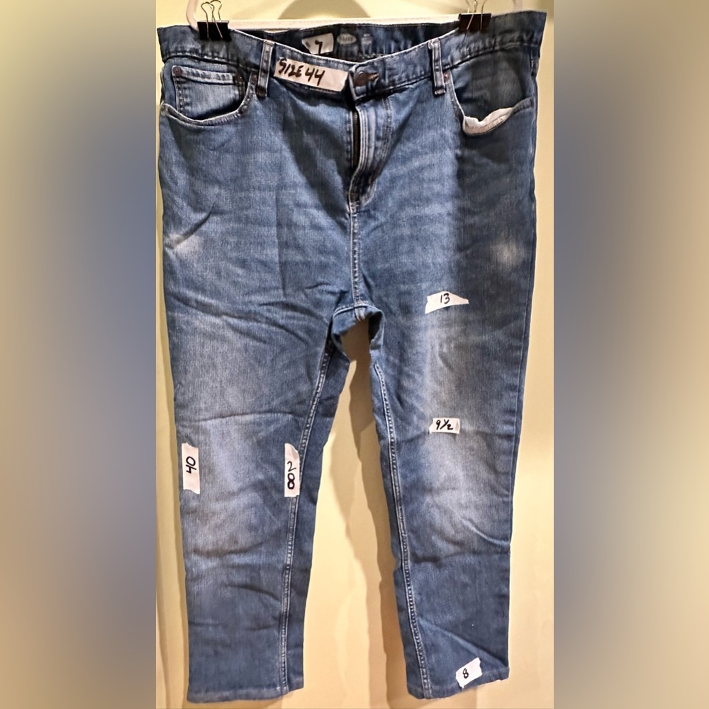 Old Navy stretch jeans, size 44 professionally altered